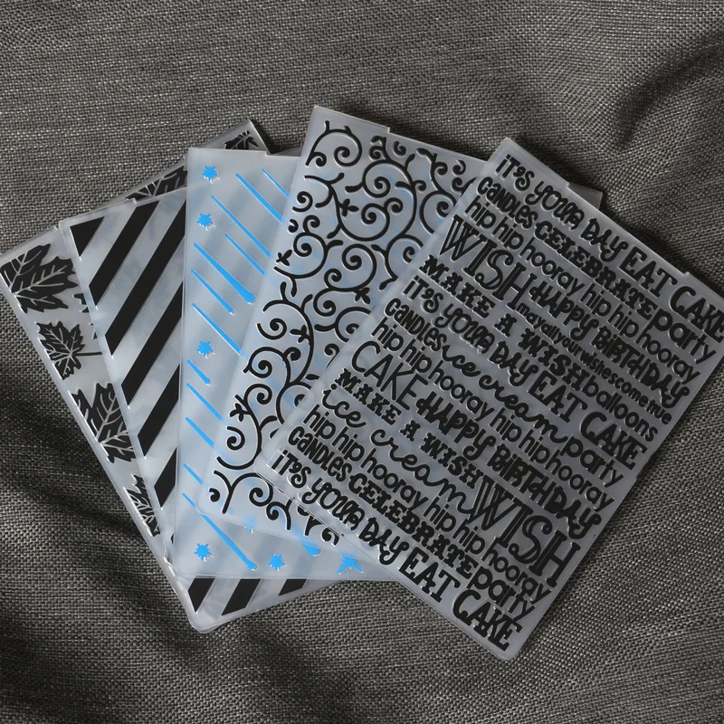 Цветы слова пластиковый шаблон ремесло папки для тиснения для DIY Скрапбукинг и изготовление бумажных карточек