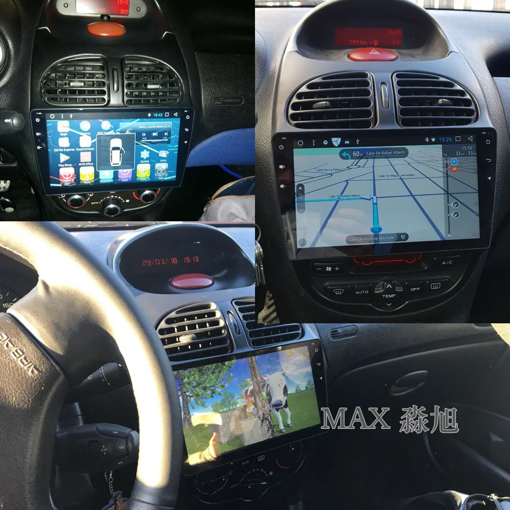 Flash Deal MAX GPS Navigation System Android 8.1 Car DVD Player for Peugeot 206 2000-2016 Car Radio Stereo RDS BT 4G WiFi SWC free map 5