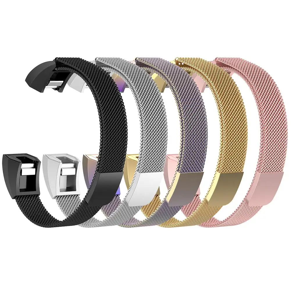 

Adjustable Magnetic Milanese Loop Replacement Strap Wristband with Metal Buckle For Fitbit Ace Kids Smart Bracelet