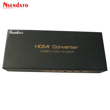 

1080P Ypbpr VGA R/L Analog Audio input HDMI output Splitter adapter vga YPBPr to HDMI Converter Support PAL NTSC