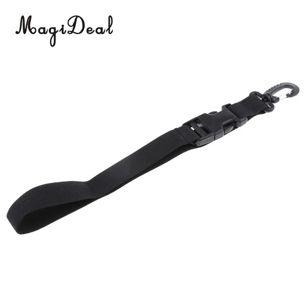 MagiDeal Durable Nylon Webbing Fin Keeper Strap Holder Lanyard & Swivel Clip for Underwater Scuba Diving Snorkeling Swimming