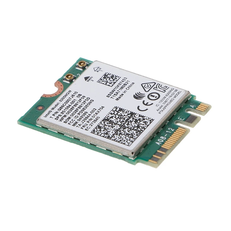 Беспроводная NGFF, Wi-Fi карта для двухдиапазонного Intel 8265 AC AC8265 8265NGW M.2 2,4/5 ГГц