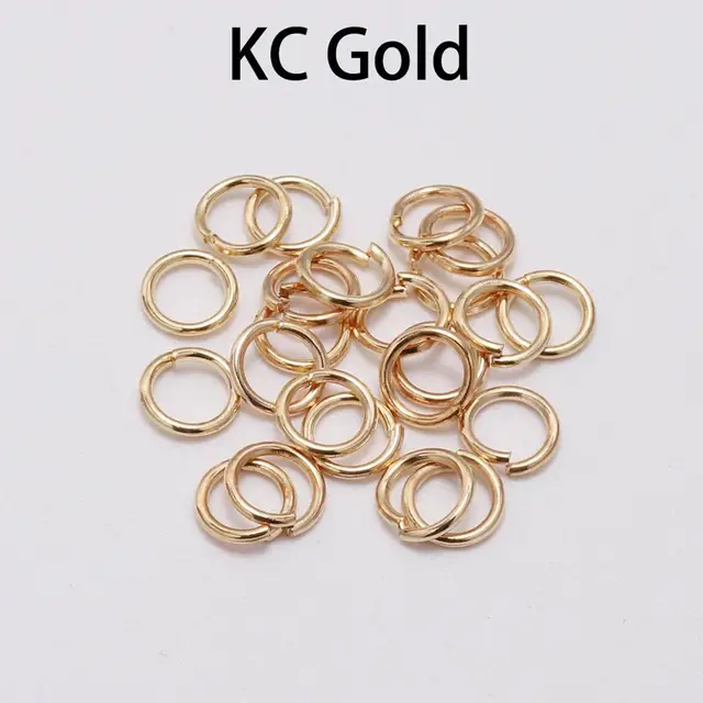 50-200pcs/lot 4 5 6 8 10 mm Jump Rings  Split Rings Connectors For Diy Jewelry Finding Making Accessories Wholesale Supplies KC Gold