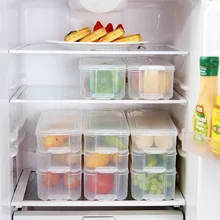 1 шт. пластиковые ящики для хранения, контейнеры для еды с крышкой для кухонного шкафа, морозильной камеры DTT88