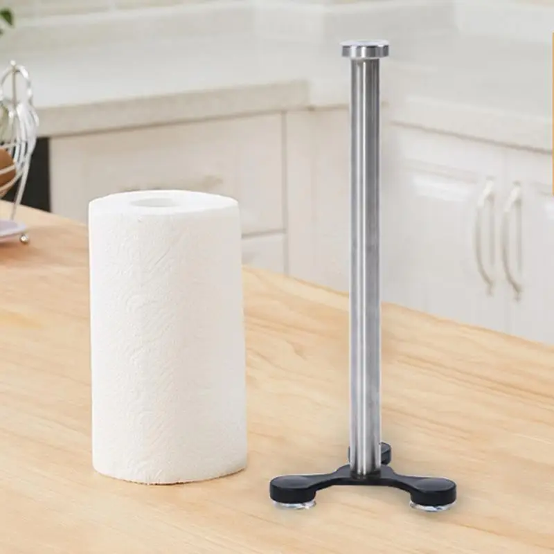 

Stainless Steel Kitchen Roll Paper Towel Holder Bathroom Tissue Toilet Paper Stand Napkins Rack Home Table Tool Accessories #108