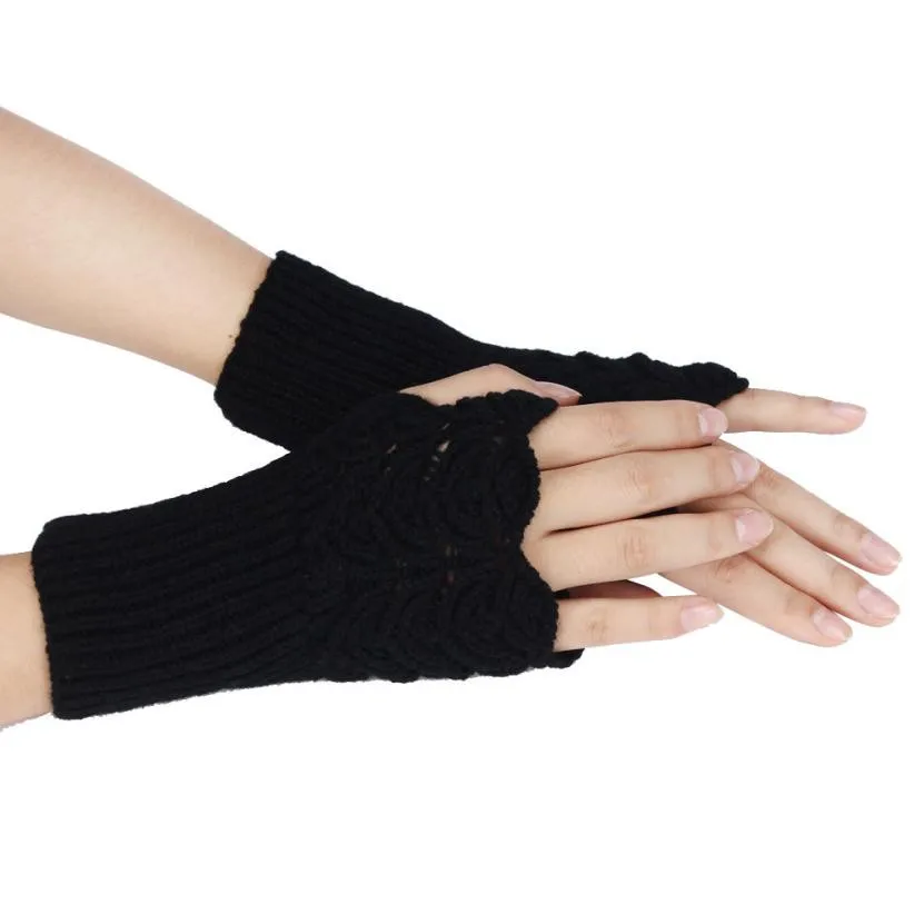 Women Winter Warmer Glove Mitten Warm Fingerless Glove Gants Femme Knitted 1pair