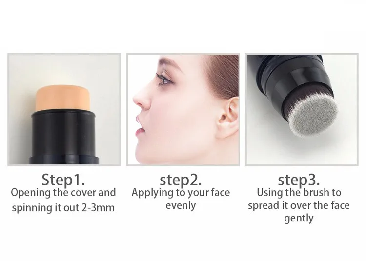 MIXIU Face Makeup Concealer Stick Long-wearing Waterproof Corrector And Brushes Highlighter Cream 4 Colors Concealer Pencil