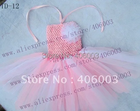 Вязаное крючком платье для маленьких девочек розовый и белый 6*6 дюймов