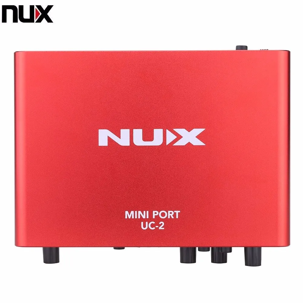 NUX UC-2 мини порт USB XLR 6,35 мм вход выход аудио интерфейс для микрофона MIDI инструмент записи воспроизведения