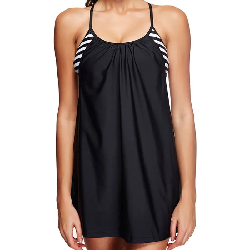 2018 Brand Swimwear Women Two Pieces Swimsuits Tankini Striped Sports