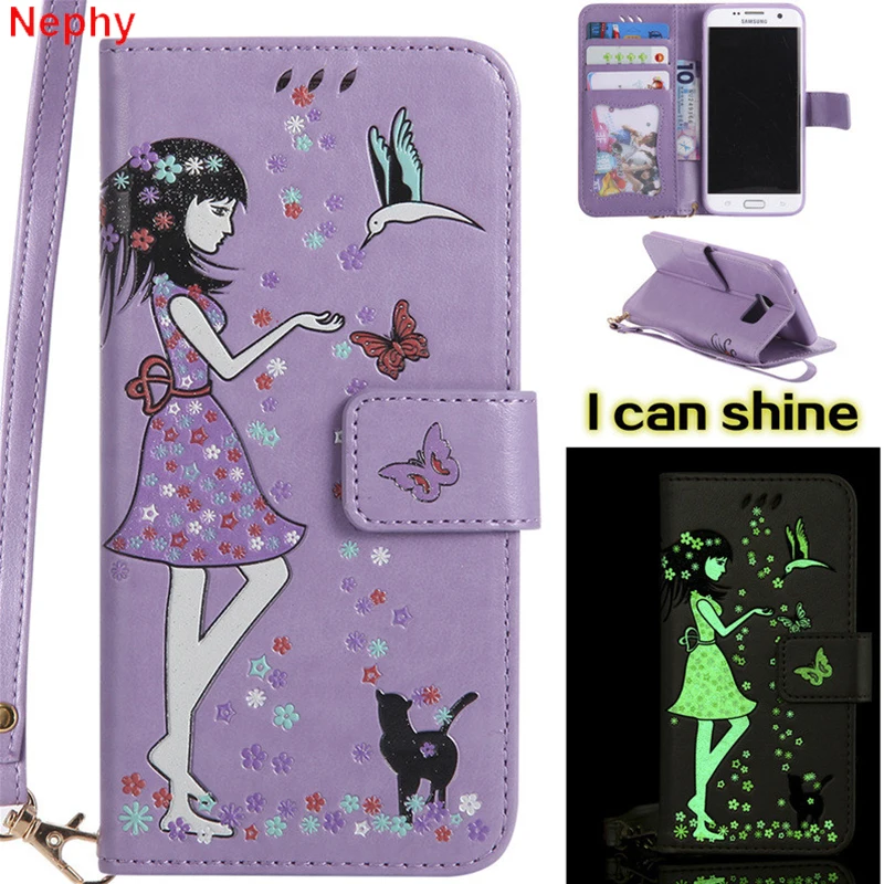 Nephy shine откидной бумажник кожаный чехол для сотового телефона Samsung galaxy S8 S9 Plus S9Plus S7