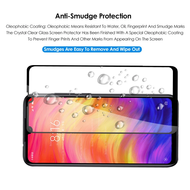 3D стекло Redmi Note 7 Защитное для экрана Xiaomi покрытие xiomi xaomi Note7 Закаленное