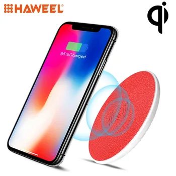 新チーワイヤレス充電器アップル huawei 社の携帯電話 10 ワット高速充電超薄型ラウンドワイヤレス充電器