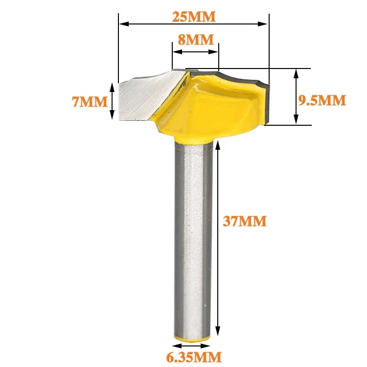 Free shipping 1pcs High Quality Roundover Bit with Bearing 6.35mm shank Dovetail Router Bit Cutter wood working