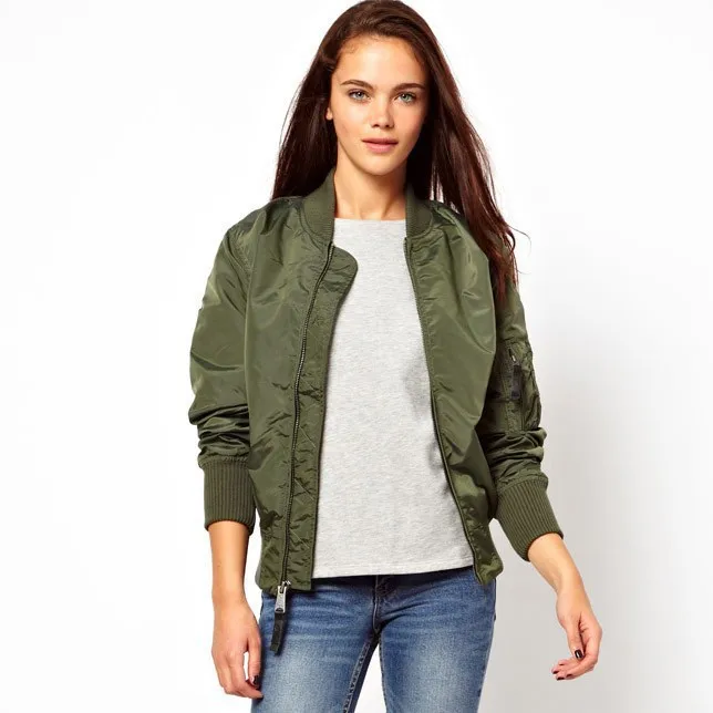 Online Get Cheap Women Army Jacket -Aliexpress.com Alibaba Group 2016 New fashion Women Jacket Chaquetas Mujer Womens Army Flying Bomber Jacket With Zipper Decpration Coat - Online Get Cheap Women Army Jacket -Aliexpress.com Alibaba Group