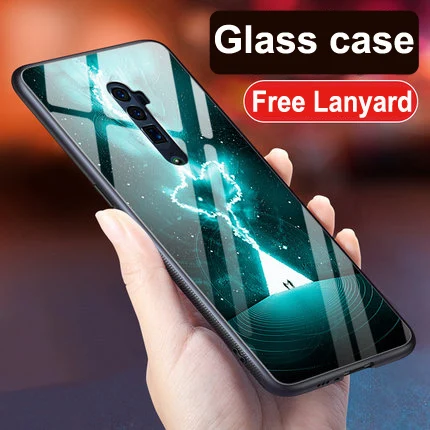6," для OPPO Reno 10x zoom version чехол Чехол звездная звезда закаленное стекло Жесткий чехол для телефона OPPO Reno 10x zoom glass shell - Цвет: A16