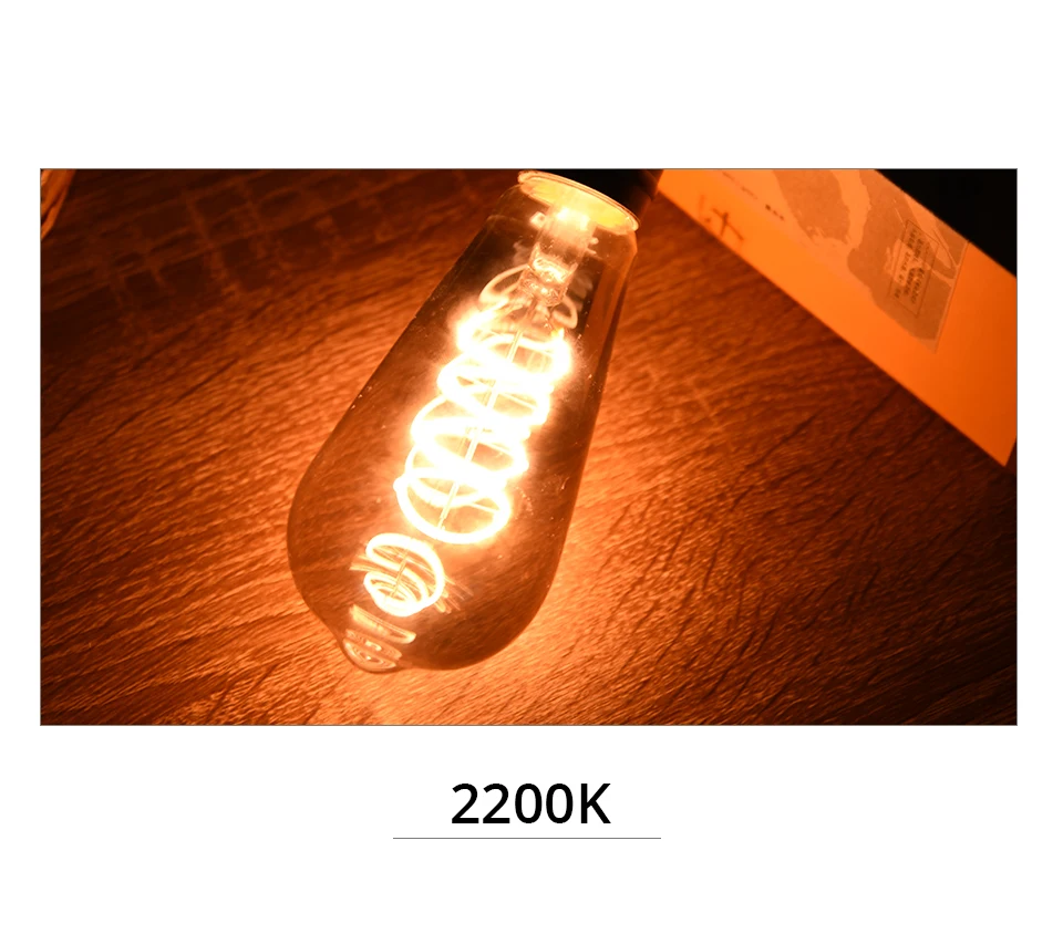 ST64 LED Vintage Edison Bulb Light Lampada Retro Lamp E27 3W Incandescent Bulb Edison Light For Pendant Lamp Decoration (5)
