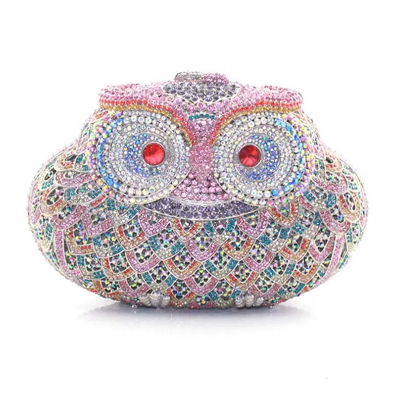 New Owl Evening Bag Small Animal Clutch Handbags for Women Wedding Prom Dinner Party Luxury Owls