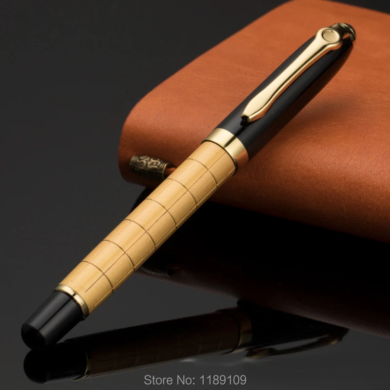 

New Gold Stainless Steel Heavy Metal Ballpoint Pens for writting Gift 6874