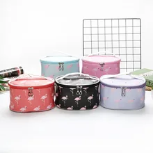 Woman Portable Cylinder Storage Cosmetic Bag Travel Large Capacity Cosmetic Bag Pu Point Beauty Portable Cosmetic Bag Woman Portable Cylinder Storage Cosmetic Bag Travel Large Capacity Cosmetic Bag Pu Point Beauty Portable Cosmetic Bag