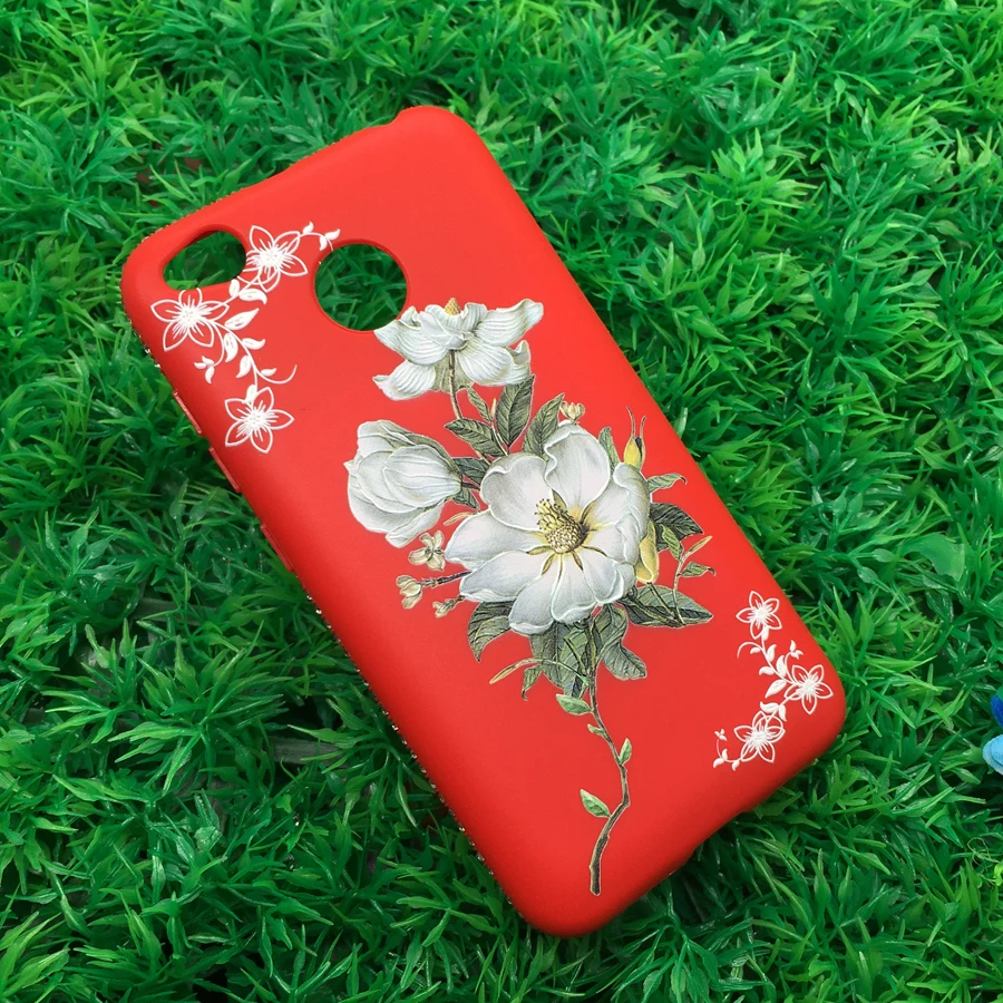 Новые Стразы чехол для Xiaomi Redmi 4X Тонкий 3D рельефный узор защитный + закаленное