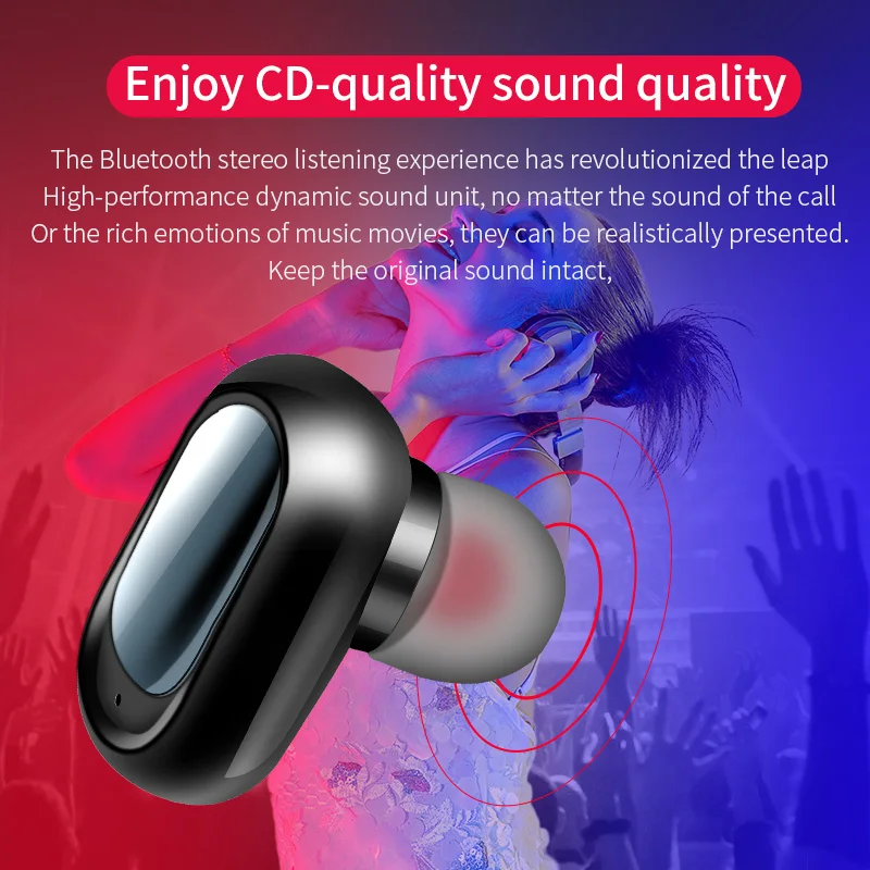 TWS L1 QS1 Dual V5.0 беспроводные наушники Bluetooth 3D стерео звук с двойным микрофоном и
