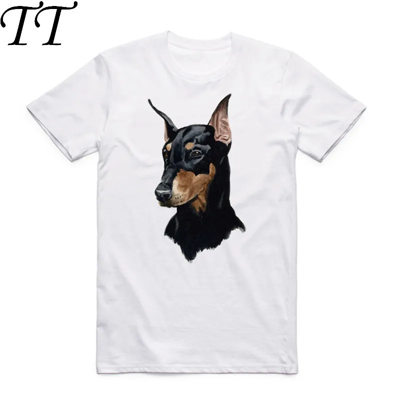 Футболка Doberman с принтом летняя повседневная футболка круглым вырезом и