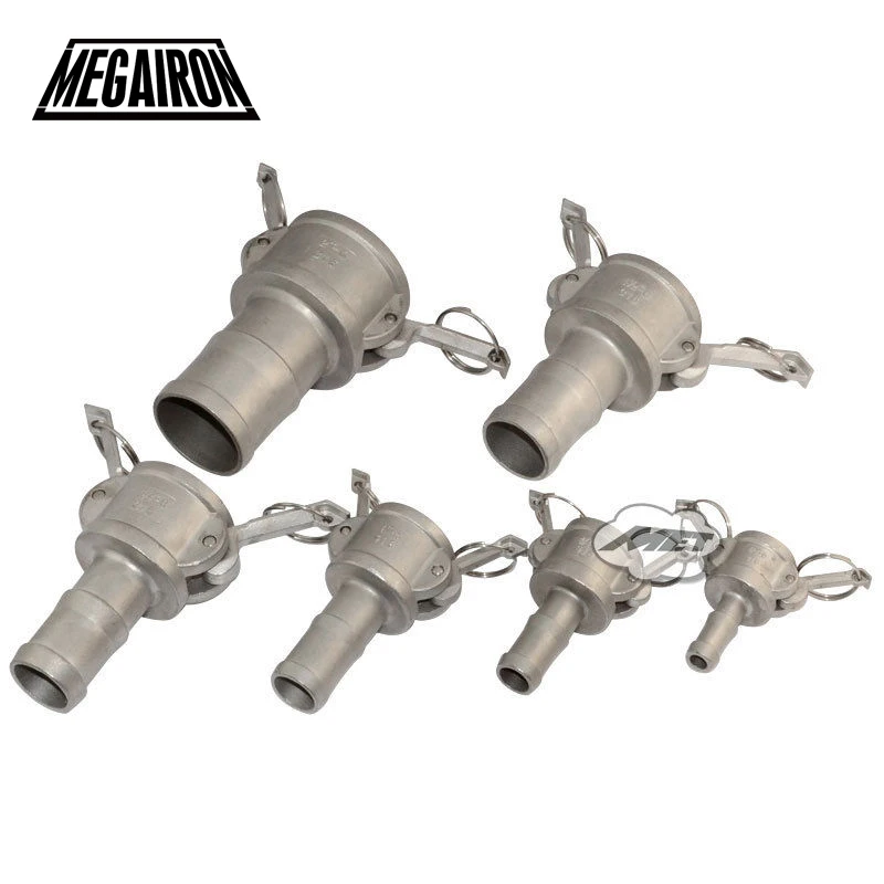 Штуцер для мусорного насоса MEGAIRON 1/2 дюйма 2 304 Тип C|camlock fittings|hose tailhose steel |