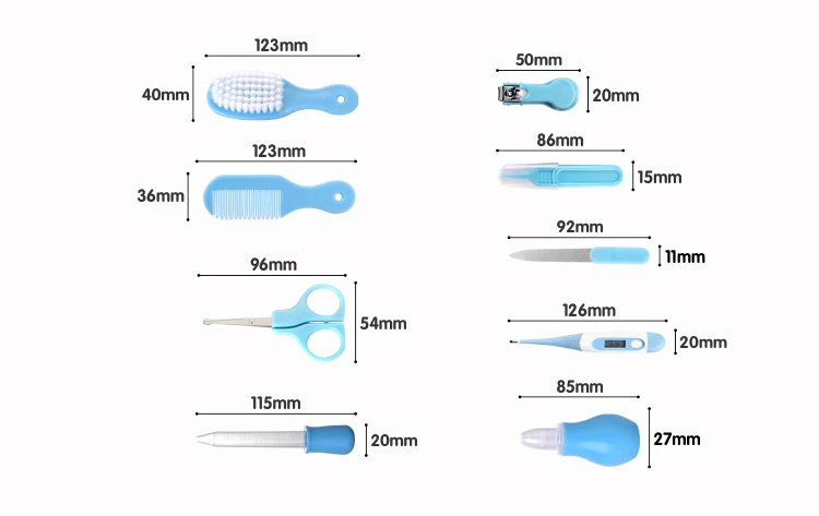 9 шт Многофункциональный Детский Медицинский Набор для ухода за новорожденным, набор для ухода за ребенком, набор для ухода, термометр, клипер, ножницы, детские туалетные принадлежности для ребенка