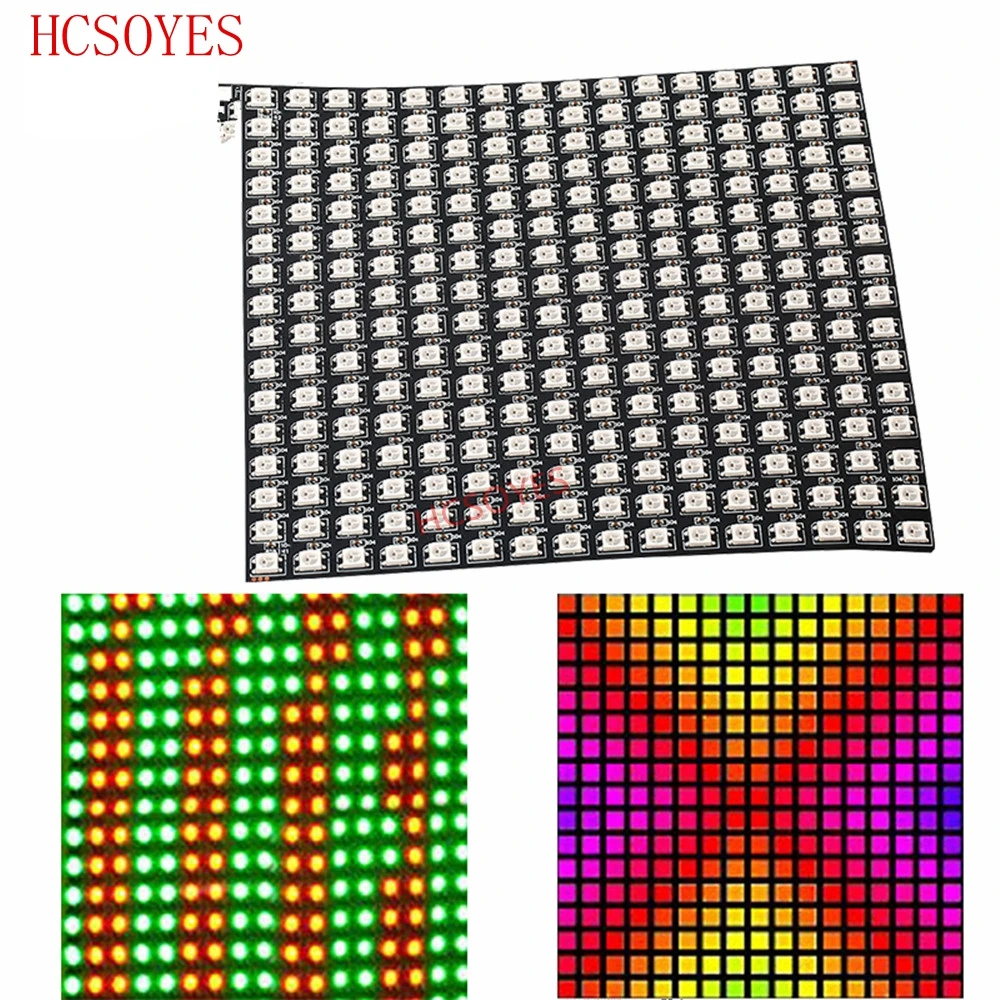 16x16 8x32 8x8 Ws2812b Digital Led Flexível Painel Levou Pixels Endereçáveis Sonho Cheio Cor Dc5v 4 China flexible led panel Suppliers
