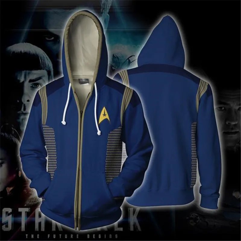 Fans Wear 3d Printed Hoodies STAR TREK Sweatshirt Hooded Sweatshirts Halloween Cosplay Men Hoodie