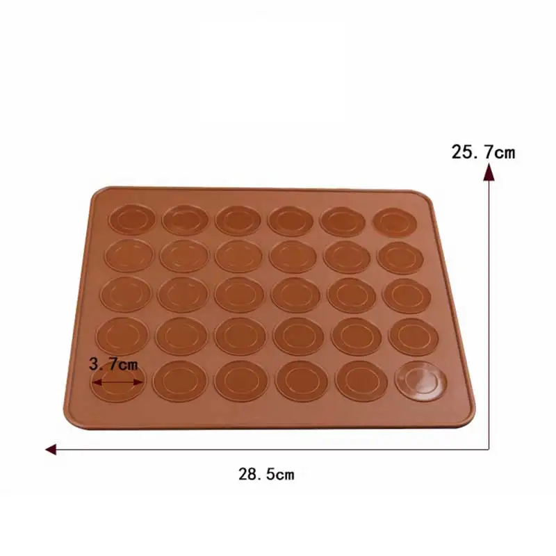 30-Cavity mat Противопригарная силиконовая основа для выпекания пирожных «макаронов» дома Кухня торт выпечки инструменты для самостоятельного декорирования выпечка печенье коврик для выпечки аксессуары для форм - Цвет: 30-Cavity mat