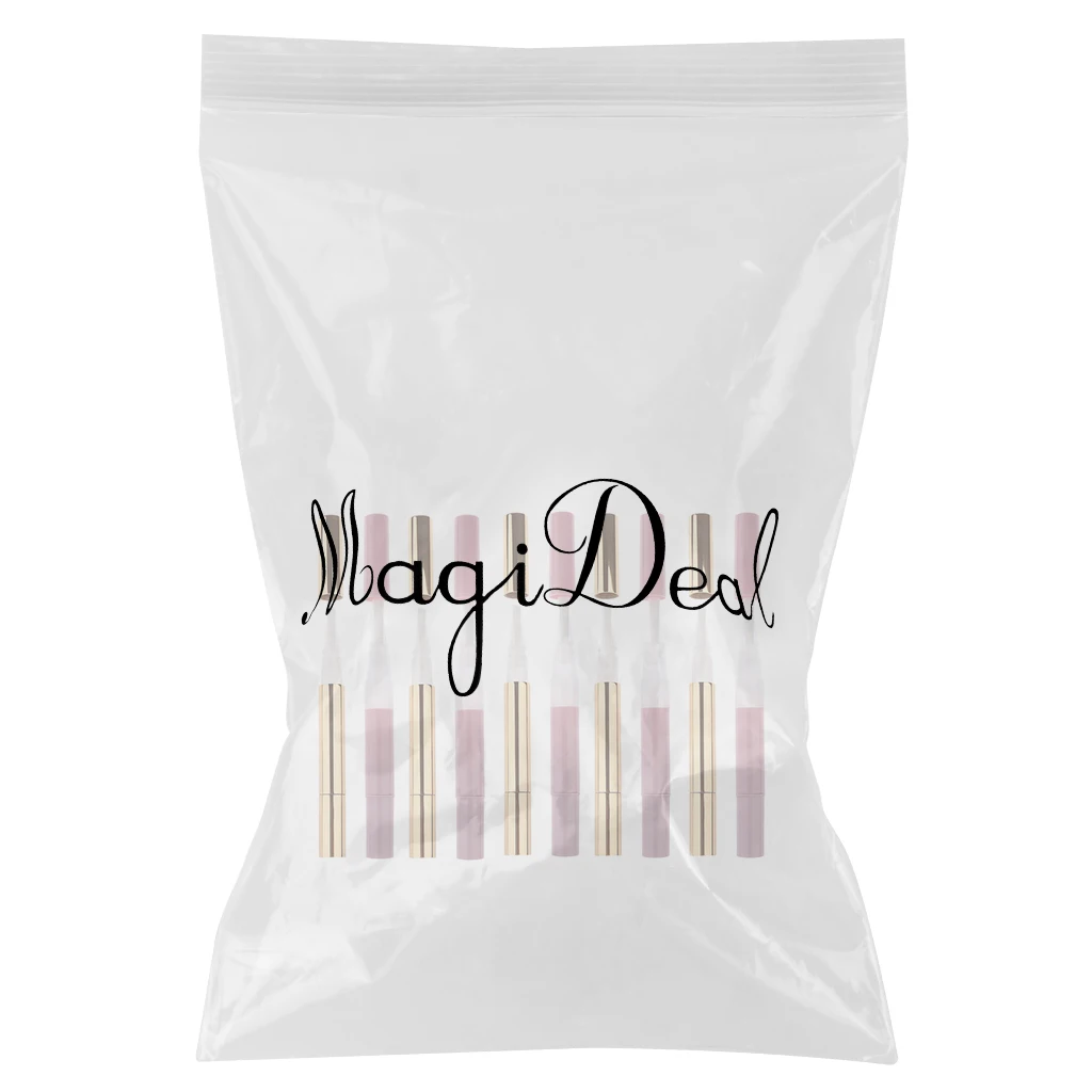 10Pcs 3ml Travel Tube Cuticle Oil Container Empty Twist Pen With Brush Uses For Filling Lip Gloss Nail Nutrition Oil