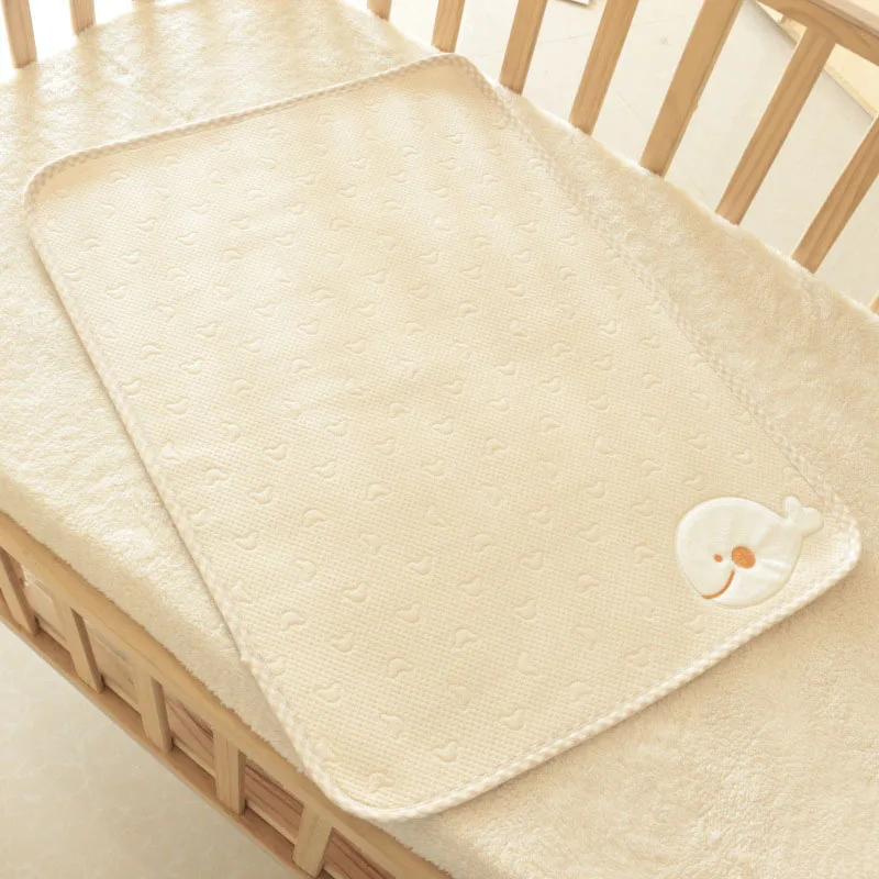 

Waterproof Washable Cartoon Absorbent Breathable Natural Color Cotton Insulation Pad Mattress Baby Large Size Diaper Pad