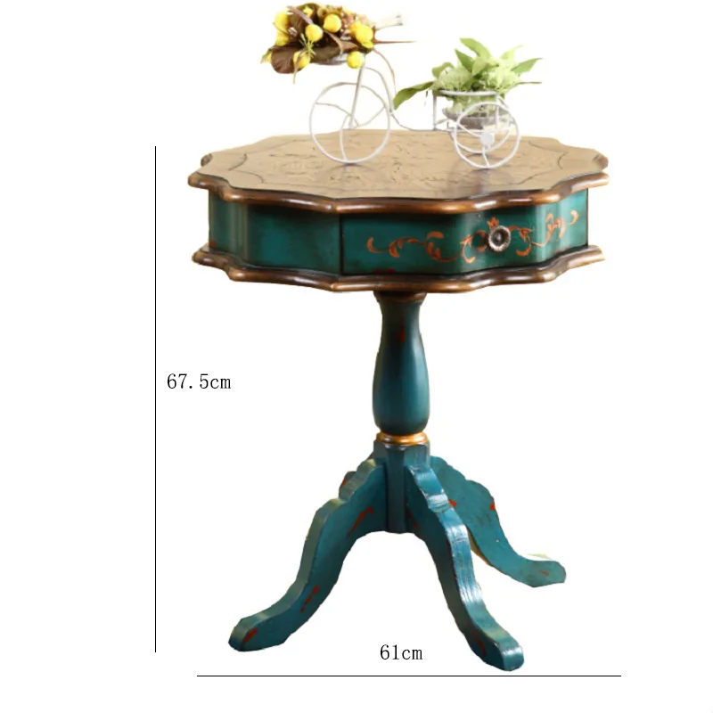 Европейский твердый чай Настольный набор для чая сад, американский окрашенные круговой стол, гостиной украшения стола, диван, несколько