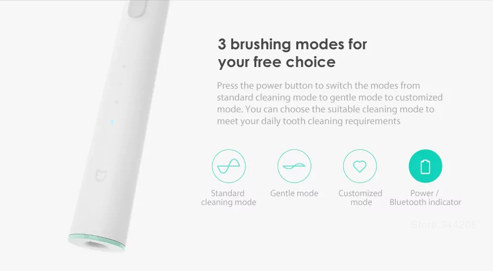Оригинальная электрическая зубная щетка Xiaomi умная звуковая ультразвуковая щетка отбеливающая зубы Вибратор Беспроводная гигиена полости рта Mijia
