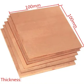 

99.9% purity copper metal sheet plate Nice Mechanical Behavior and Thermal Stability 100x100x0.8mm 1pcs