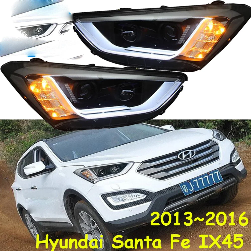 2 шт. автомобильный Стайлинг для hyundai ix45 фары 2013 ~ 2015 светодиодный DRL Bi Xenon объектив