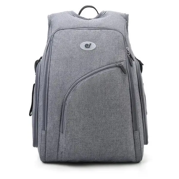 Mommore полностью открытый рюкзак для детских подгузников с пеленальной подкладкой большой емкости Детские рюкзаки для беременных сумки для подгузников для ухода за ребенком - Цвет: Grey