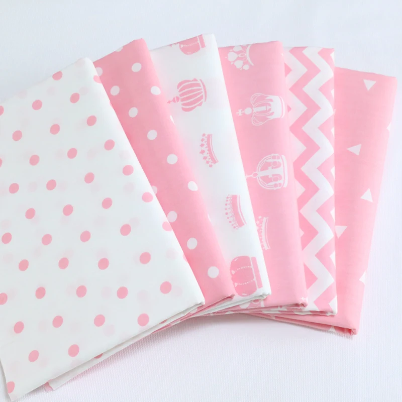 50x160 см розовая корона в горошек с принтом хлопчатобумажная для шитья стеганая скатерть в горошек хлопчатобумажная ткань Лоскутная Ткань Tilda