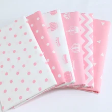 50x160 см розовая корона в горошек с принтом хлопчатобумажная для шитья стеганая скатерть в горошек хлопчатобумажная ткань Лоскутная Ткань Tilda