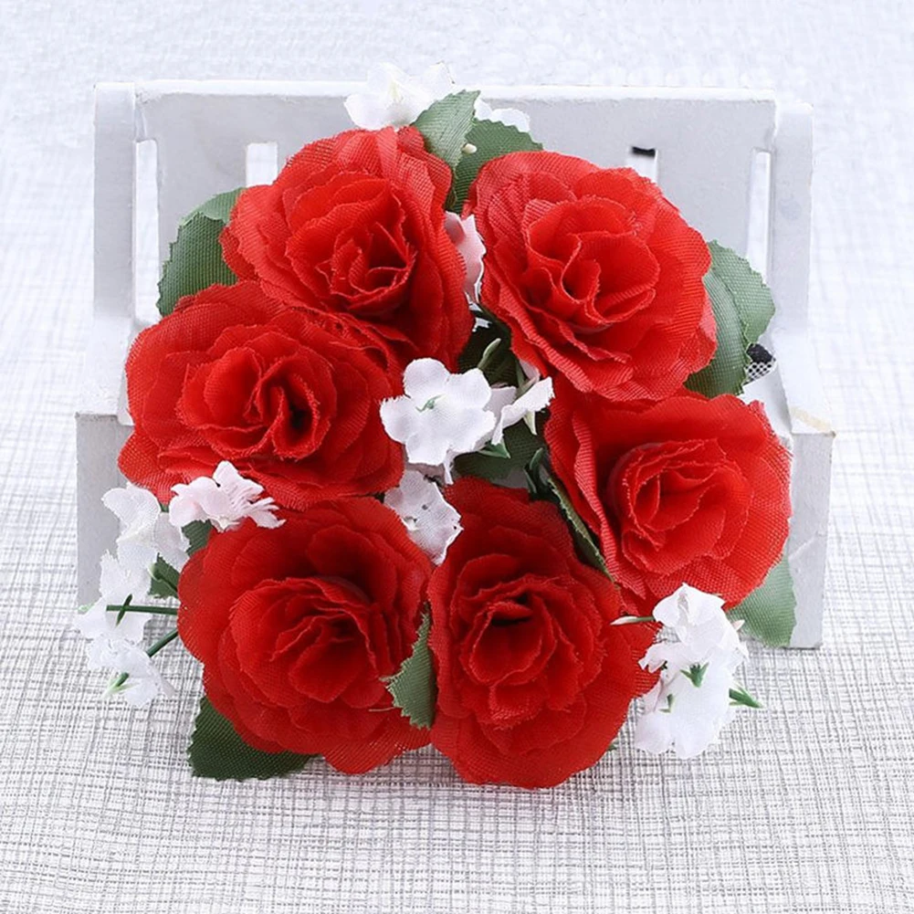 

Artificial Flower Floral Candle Ring Holder Wedding Tabletop Centerpiece Decor