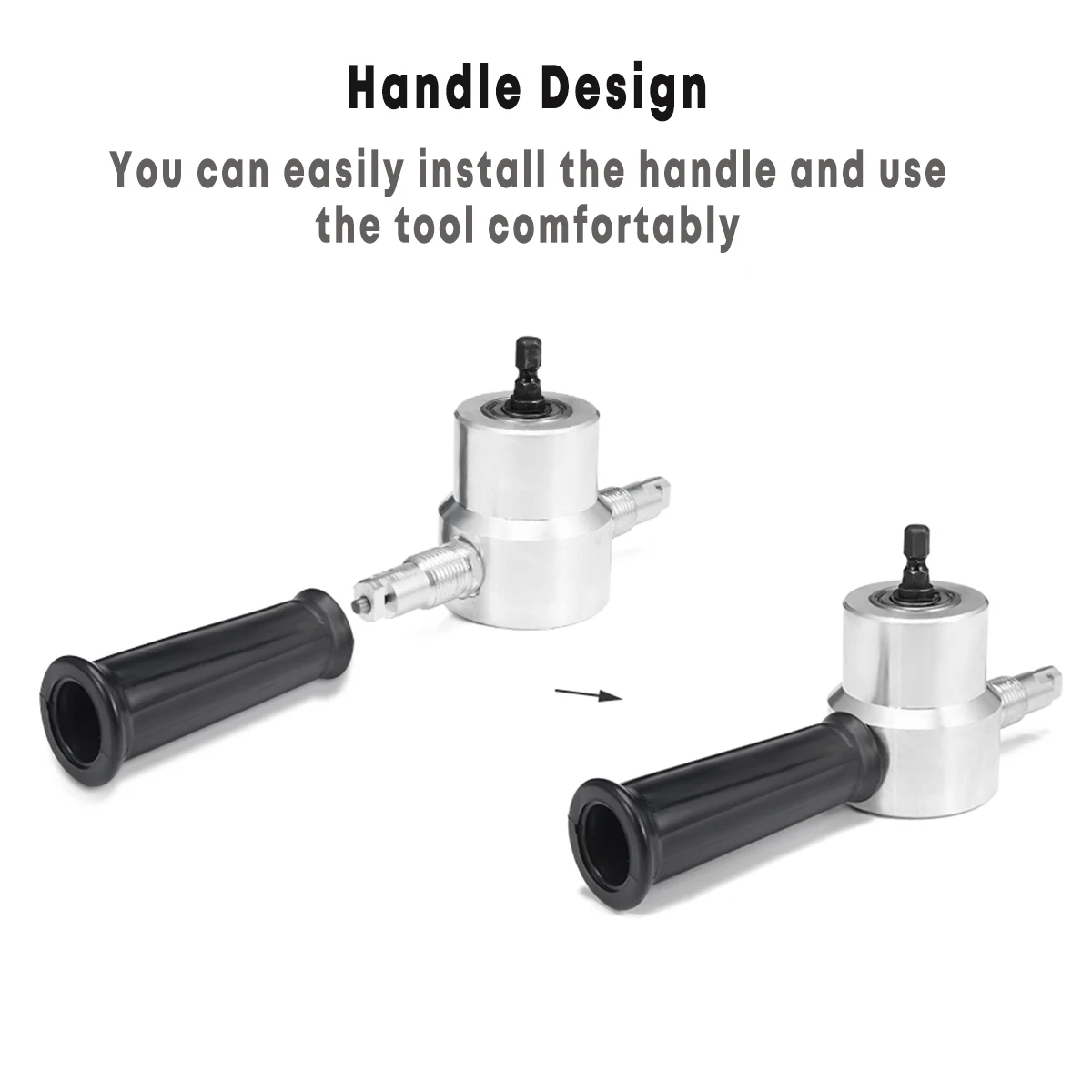 Ceny Przecinarka narzędzie tnące Nibbler Cutter zamocowanie wiertła podwójna głowica metalowa podwójna głowica blacha wiertarka 360 stopni regulowana