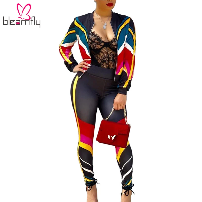 Fitness Women Running Jumpsuit Sporting Suit Lady Tight two piece set