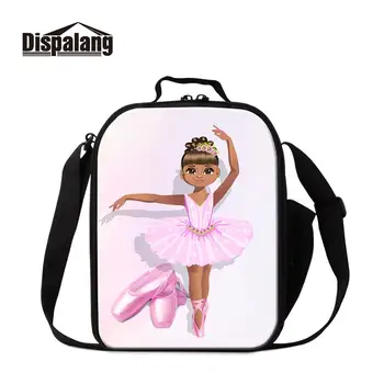 

Dispalang Ballet Girls Print Portable Lunch Bag Children Lunch Box Insulated Tote Cool Travel Food Lunch Storage Hand Bags