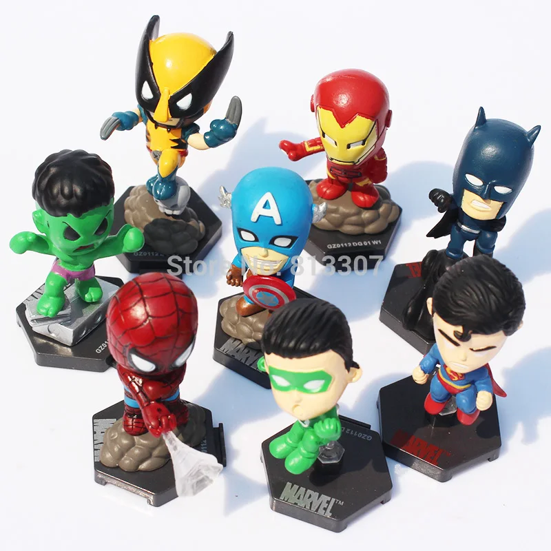 6pcs/lot Mini Figurine Spiderman toys for boys 2018 New Movie Super Hero Spider 