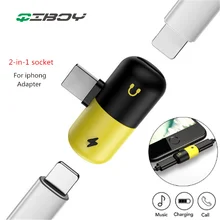

2-in-1 Cable Adapter For Apple iphone X 8 7Plus Jack Earphone Cable Audio Adapter To Charging Dispenser Earphone Charger Adapter