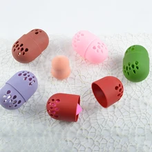 1 шт. держатель спонжа для яиц держатели губки для макияжа коробка для хранения слоеных капсул уникальный мягкий силиконовый дышащий косметический спонж сушильный чехол