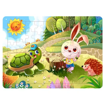 

Hot Sale 40/60 Slice Small Piece Puzzle Toy Children Animals and Vehicle Wooden Puzzle Jigsaw Baby Educational Toys for Kid Gift