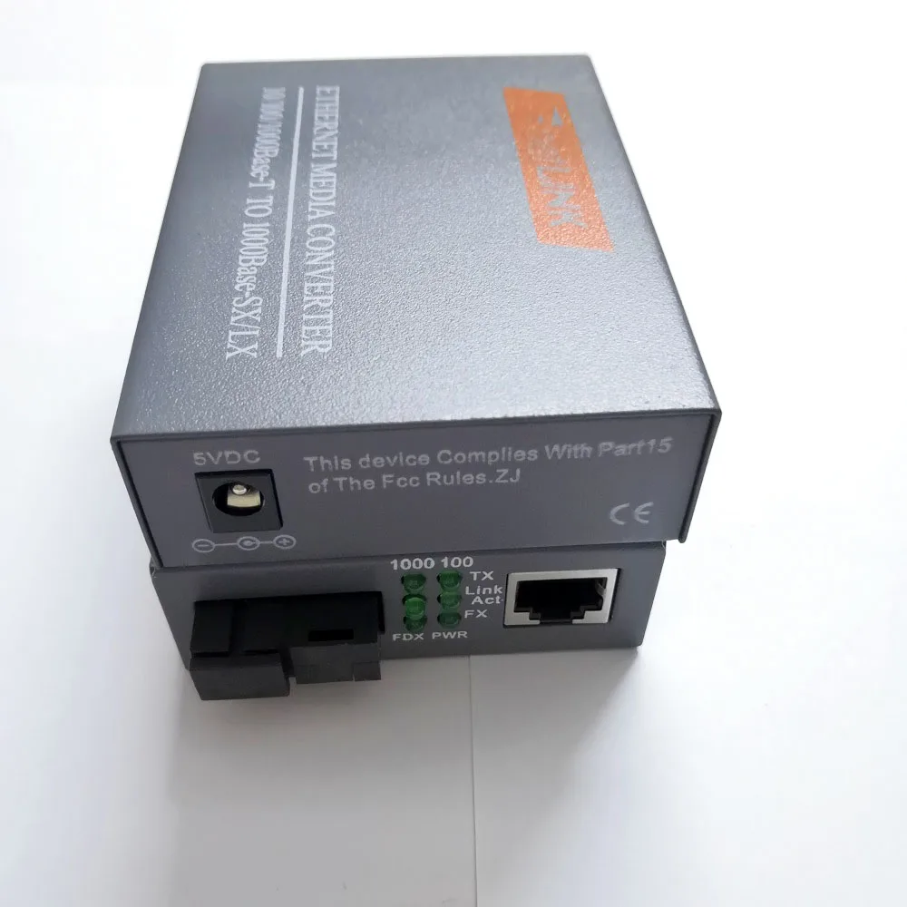 1 пара HTB-GS-03 A/B Netlink волоконно-оптических Media Converter Gigabit Ethernet 1000 Мбит одиночный режим волокно SC Порты и разъёмы